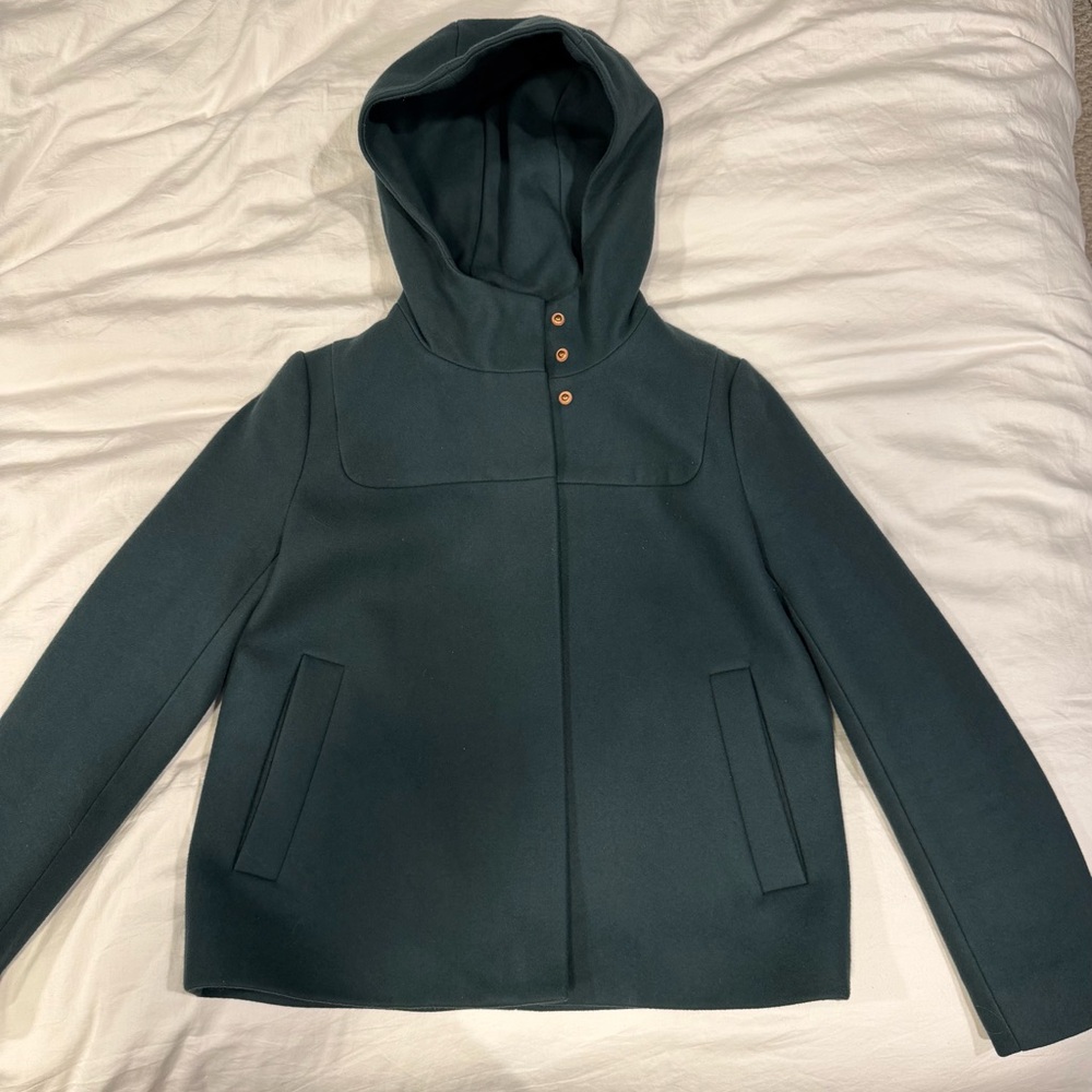 J. Crew Melton wool hooded bib coat- size 2P